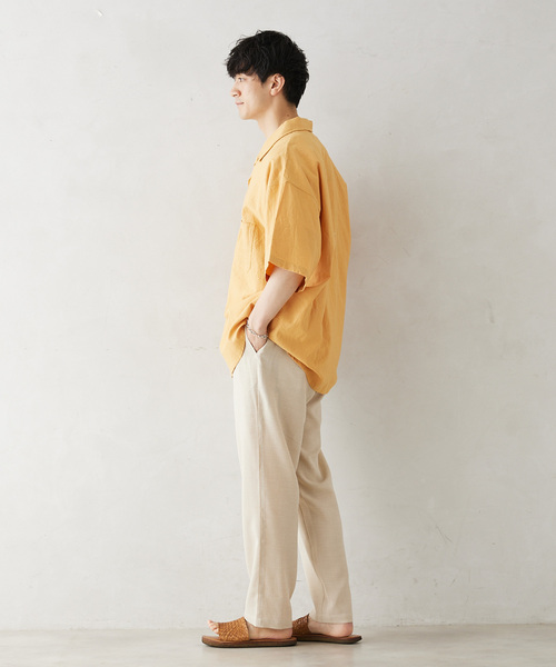 JOURNAL STANDARD relume(ジャーナルスタンダード レリューム)の「TECH CANVAS ストライプ ワイドイージーパンツ(スラックス・メンズ・ブラック/ベージュ/ネイビー・MEDIUM/LARGE)」の21枚目の写真