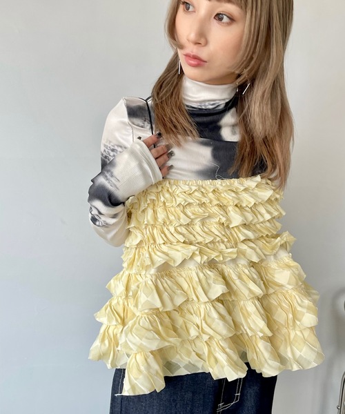 モノトーンデザインハイネックトップス【SANSeLF】sanw24a015（その他トップス）｜SANSeLF（サンセルフ）