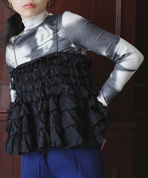 モノトーンデザインハイネックトップス【SANSeLF】sanw24a015（その他トップス）｜SANSeLF（サンセルフ）