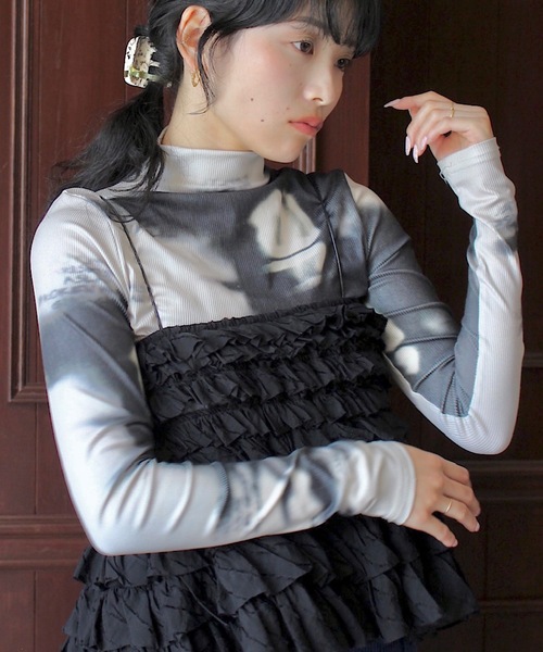 モノトーンデザインハイネックトップス【SANSeLF】sanw24a015（その他トップス）｜SANSeLF（サンセルフ）