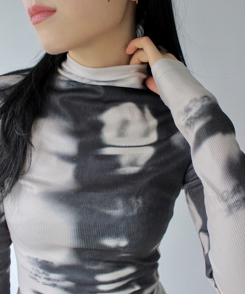 モノトーンデザインハイネックトップス【SANSeLF】sanw24a015（その他トップス）｜SANSeLF（サンセルフ）