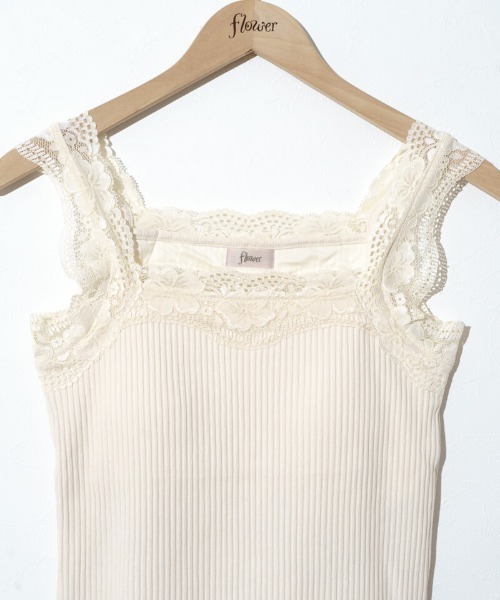 flower（フラワー）の「ゴージャスレースブラトップ（キャミソール・レディース・アイボリー/ブラック・FREE）」の18枚目の写真