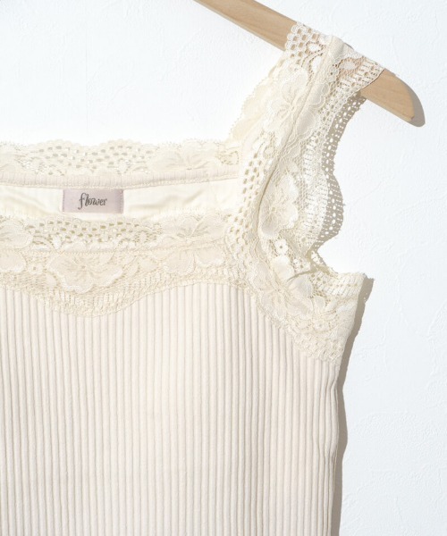 flower（フラワー）の「ゴージャスレースブラトップ（キャミソール・レディース・アイボリー/ブラック・FREE）」の19枚目の写真