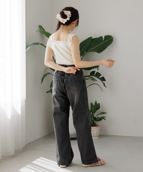 flower（フラワー）の「ゴージャスレースブラトップ（キャミソール・レディース・アイボリー/ブラック・FREE）」の8枚目の写真