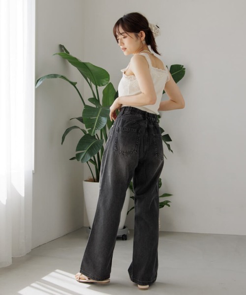 flower（フラワー）の「ゴージャスレースブラトップ（キャミソール・レディース・アイボリー/ブラック・FREE）」の9枚目の写真