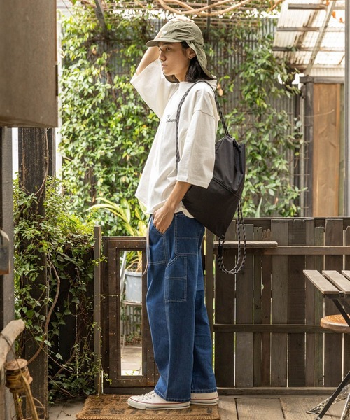 niko and...（ニコアンド）の「パラコードナップサック（バックパック/リュック・メンズ・ブルー/ベージュ/ブラック・FREE）」の4枚目の写真