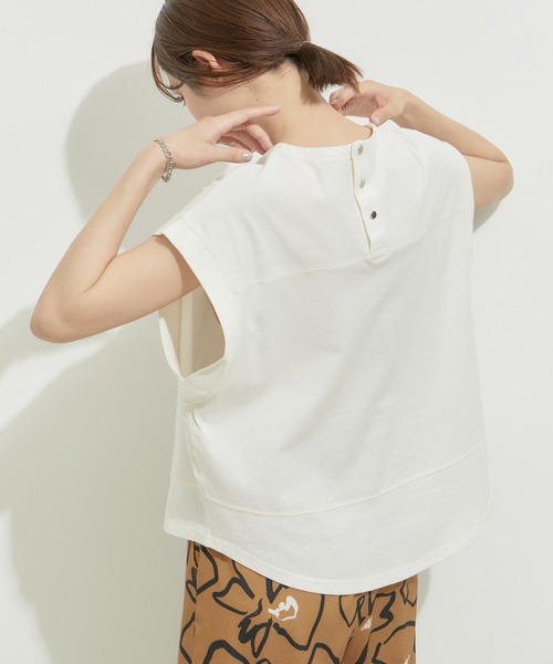 カットジャカードノースリーブプルオーバー（Tシャツ/カットソー）｜LE CERCLE par rope'（ルセルクルパーロペ）