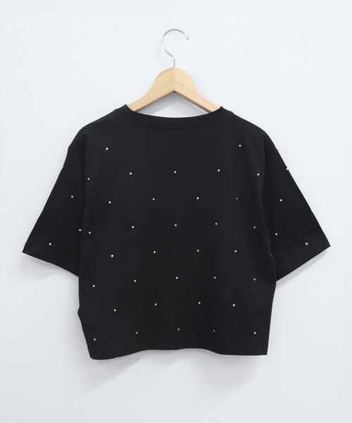 PATOU パトゥロゴ ラインストーン クロップドTシャツ Patou | オーガニックコットン パトゥロゴTシャツ