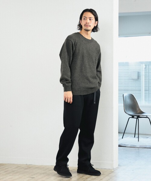 B:MING by BEAMS（ビーミングバイビームス）の「5ゲージ ソリッド クルーネック ニット（ニット/セーター・メンズ・チャコールグレー/オレンジ/ネイビー・LARGE/X-LARGE/SMALL/MEDIUM）」の4枚目の写真