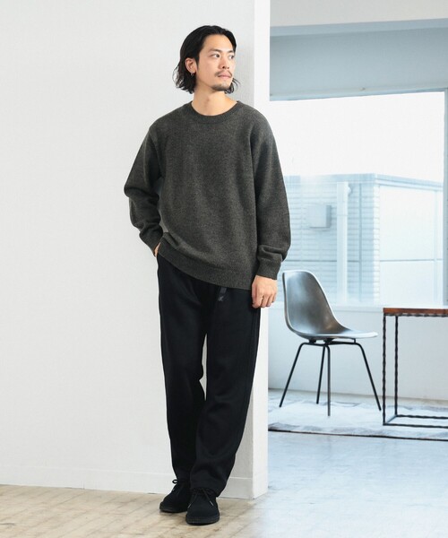 B:MING by BEAMS（ビーミングバイビームス）の「5ゲージ ソリッド クルーネック ニット（ニット/セーター・メンズ・チャコールグレー/オレンジ/ネイビー・LARGE/X-LARGE/SMALL/MEDIUM）」の5枚目の写真