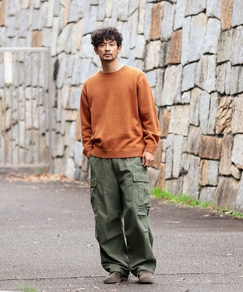 B:MING by BEAMS（ビーミングバイビームス）の「5ゲージ ソリッド クルーネック ニット（ニット/セーター・メンズ・チャコールグレー/オレンジ/ネイビー・LARGE/X-LARGE/SMALL/MEDIUM）」の7枚目の写真