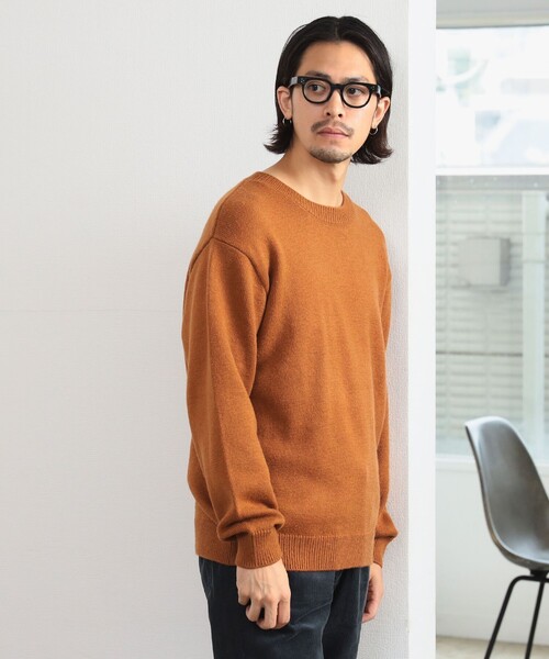 B:MING by BEAMS（ビーミングバイビームス）の「5ゲージ ソリッド クルーネック ニット（ニット/セーター・メンズ・チャコールグレー/オレンジ/ネイビー・LARGE/X-LARGE/SMALL/MEDIUM）」の12枚目の写真