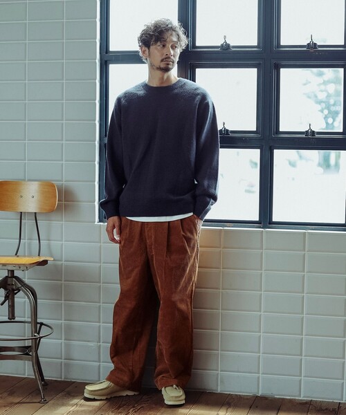 B:MING by BEAMS（ビーミングバイビームス）の「5ゲージ ソリッド クルーネック ニット（ニット/セーター・メンズ・チャコールグレー/オレンジ/ネイビー・LARGE/X-LARGE/SMALL/MEDIUM）」の15枚目の写真