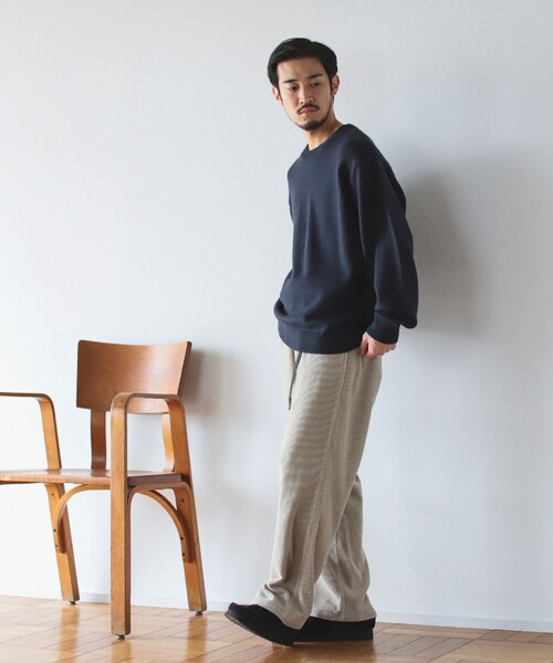 B:MING by BEAMS（ビーミングバイビームス）の「5ゲージ ソリッド クルーネック ニット（ニット/セーター・メンズ・チャコールグレー/オレンジ/ネイビー・LARGE/X-LARGE/SMALL/MEDIUM）」の19枚目の写真