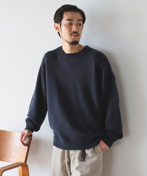 B:MING by BEAMS（ビーミングバイビームス）の「5ゲージ ソリッド クルーネック ニット（ニット/セーター・メンズ・チャコールグレー/オレンジ/ネイビー・LARGE/X-LARGE/SMALL/MEDIUM）」の22枚目の写真