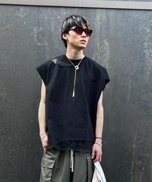 DANKE SCHON | DankeSchon/ダンケシェーン/MESH DAMEGE NOSLEEVE/ノースリーブス(タンクトップ)