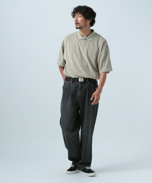 BAYFLOW（ベイフロー）の「【BFJ】12.7OZバギーデニムパンツ（デニムパンツ・メンズ・ライトブルー/ブラック・LARGE/MEDIUM/SMALL）」の3枚目の写真