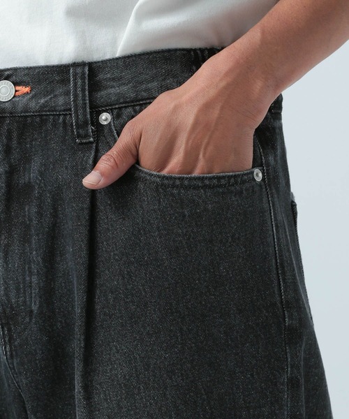 BAYFLOW（ベイフロー）の「【BFJ】12.7OZバギーデニムパンツ（デニムパンツ・メンズ・ライトブルー/ブラック・LARGE/MEDIUM/SMALL）」の9枚目の写真