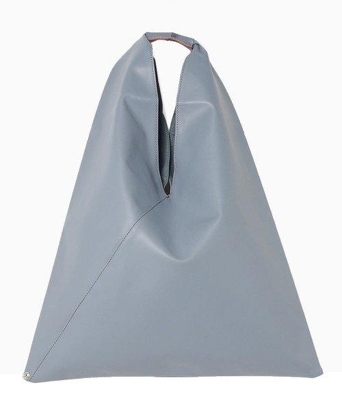 ROOPTOKYO(ループトウキョウ)の「▲Cowhide Split Leather Triangle Tote Bag /牛革 スプリットレザー トライアングルトートバッグ デイリーユース(トートバッグ・レディース・イエロー/ブルー/グリーン・FREE)」の7枚目の写真