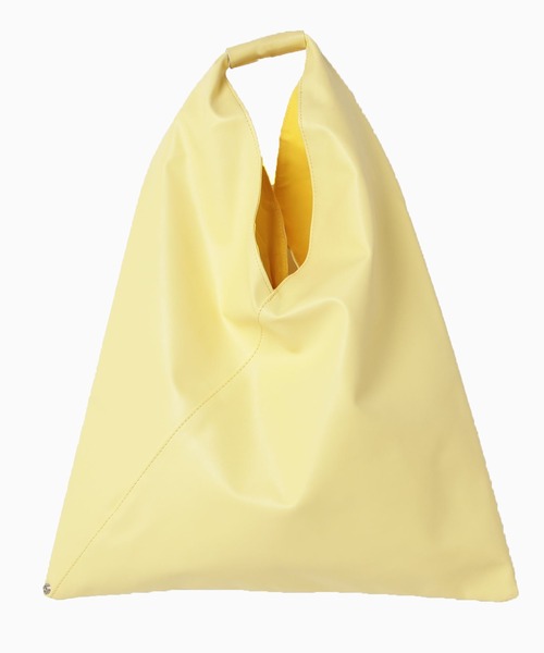 ROOPTOKYO(ループトウキョウ)の「▲Cowhide Split Leather Triangle Tote Bag /牛革 スプリットレザー トライアングルトートバッグ デイリーユース(トートバッグ・レディース・イエロー/ブルー/グリーン・FREE)」の8枚目の写真