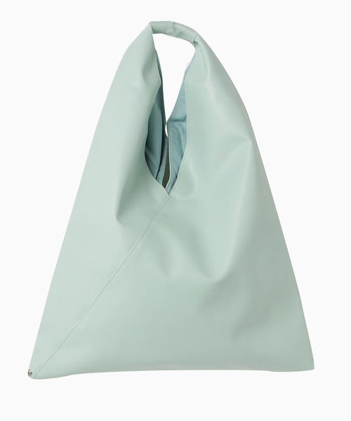 ROOPTOKYO(ループトウキョウ)の「▲Cowhide Split Leather Triangle Tote Bag /牛革 スプリットレザー トライアングルトートバッグ デイリーユース(トートバッグ・レディース・イエロー/ブルー/グリーン・FREE)」の6枚目の写真