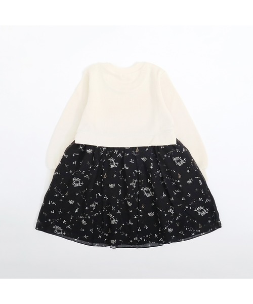 KP(ケーピー)の「星座うさぎちゃん柄シフォンワンピース(90~150)(ワンピース・キッズ・ブラック/アイボリー・90cm/100cm/110cm/120cm/130cm/140cm/150cm)」の15枚目の写真