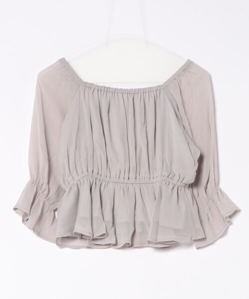 GORGE(ゴージ)の「《オフショル×ペプラム》レディース 2WAYブラウス フェミニン 春夏秋(シャツ/ブラウス・レディース・オフホワイト/グレー/ブラック/サックスブルー・F)」の14枚目の写真