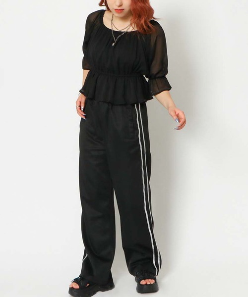 GORGE(ゴージ)の「《オフショル×ペプラム》レディース 2WAYブラウス フェミニン 春夏秋(シャツ/ブラウス・レディース・オフホワイト/グレー/ブラック/サックスブルー・F)」の12枚目の写真