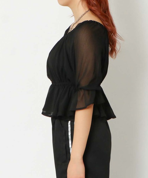 GORGE(ゴージ)の「《オフショル×ペプラム》レディース 2WAYブラウス フェミニン 春夏秋(シャツ/ブラウス・レディース・オフホワイト/グレー/ブラック/サックスブルー・F)」の8枚目の写真