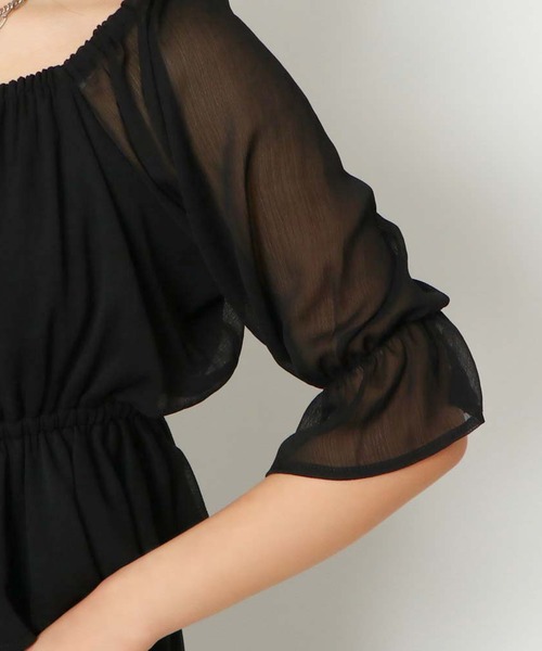 GORGE(ゴージ)の「《オフショル×ペプラム》レディース 2WAYブラウス フェミニン 春夏秋(シャツ/ブラウス・レディース・オフホワイト/グレー/ブラック/サックスブルー・F)」の5枚目の写真