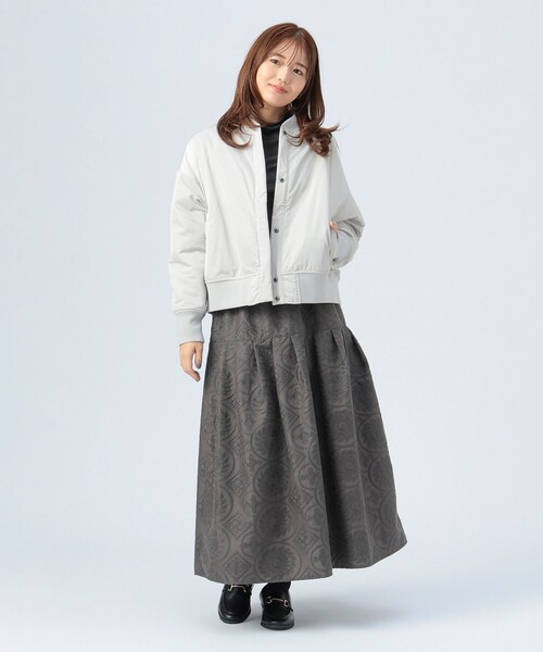 BEAMS HEART（ビームスハート）の「リバーシブル キルティング ブルゾン（ブルゾン・レディース・ライトグレー/ブラック/オリーブ・FREE）」の12枚目の写真