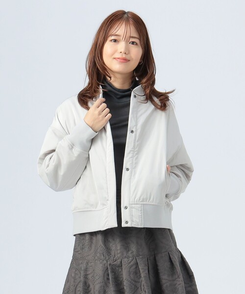 BEAMS HEART（ビームスハート）の「リバーシブル キルティング ブルゾン（ブルゾン・レディース・ライトグレー/ブラック/オリーブ・FREE）」の14枚目の写真