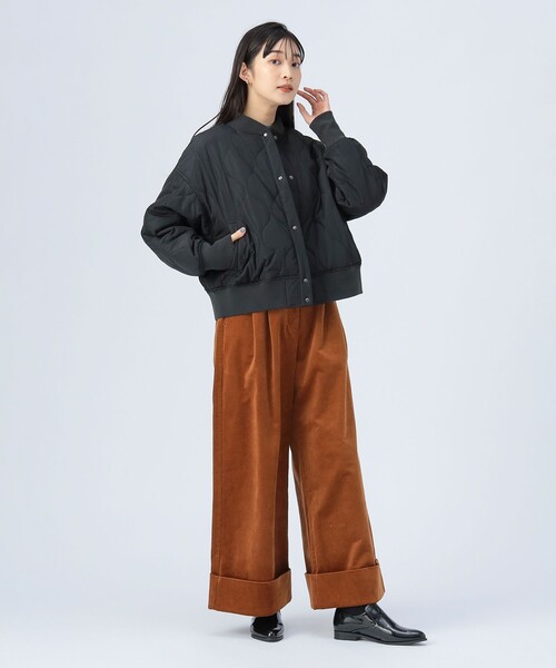 blurhms ブラームス　リバーシブルキルティングブルゾン 黒 blurhms ブラームス リバーシブルキルティングブルゾン 黒