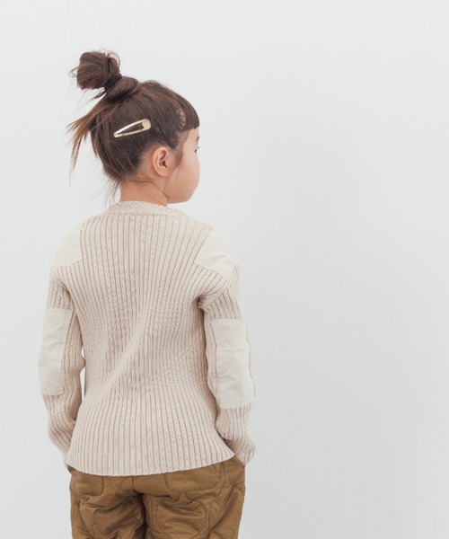 LOWRYS FARM（ローリーズファーム）の「ミリタリーニットプルオーバーロングスリーブ　145397（ニット/セーター・キッズ・アイボリー/ブラック/カーキ・110cm/120cm/130cm/140cm/150cm）」の2枚目の写真