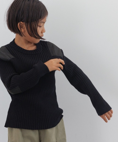 LOWRYS FARM（ローリーズファーム）の「ミリタリーニットプルオーバーロングスリーブ　145397（ニット/セーター・キッズ・アイボリー/ブラック/カーキ・110cm/120cm/130cm/140cm/150cm）」の3枚目の写真