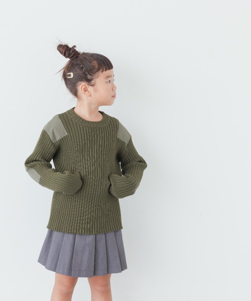 LOWRYS FARM（ローリーズファーム）の「ミリタリーニットプルオーバーロングスリーブ　145397（ニット/セーター・キッズ・アイボリー/ブラック/カーキ・110cm/120cm/130cm/140cm/150cm）」の13枚目の写真