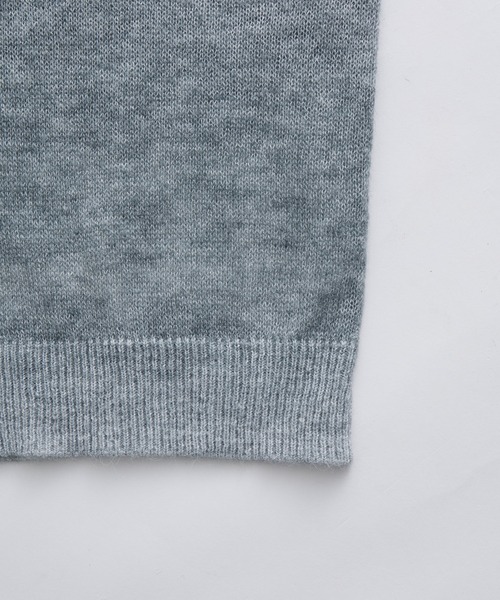 ADAM ET ROPE'(アダムエロペ)の「【WEB限定】シアー グラデーション ニットポロ カーディガン / ロングシーズン着用可能 / ユニセックス(カーディガン/ボレロ・メンズ・ライトグレー/ブルー系その他4/ブラウン系その他2・M/L)」の6枚目の写真