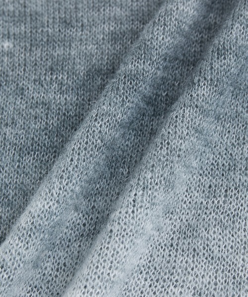 ADAM ET ROPE'(アダムエロペ)の「【WEB限定】シアー グラデーション ニットポロ カーディガン / ロングシーズン着用可能 / ユニセックス(カーディガン/ボレロ・メンズ・ライトグレー/ブルー系その他4/ブラウン系その他2・M/L)」の9枚目の写真