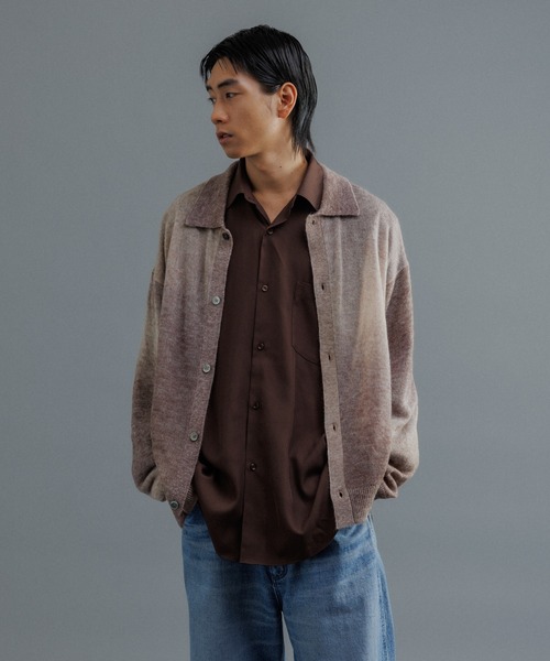 セール】【WEB限定】シアー グラデーション ニットポロ