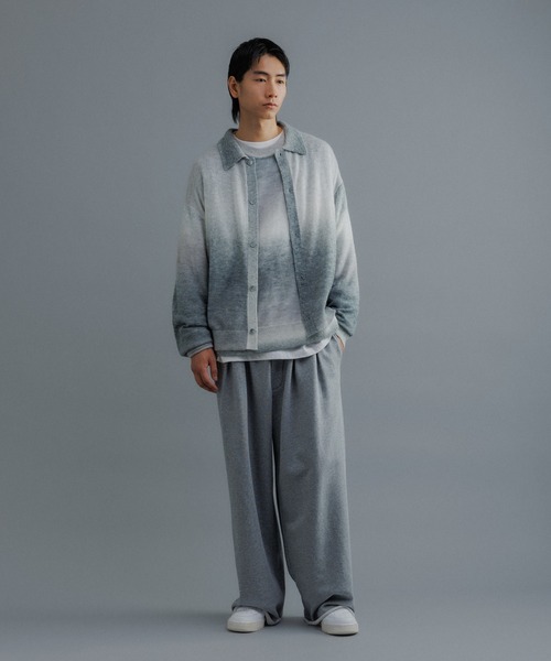 ADAM ET ROPE'(アダムエロペ)の「【WEB限定】シアー グラデーション ニットポロ カーディガン / ロングシーズン着用可能 / ユニセックス(カーディガン/ボレロ・メンズ・ライトグレー/ブルー系その他4/ブラウン系その他2・M/L)」の17枚目の写真