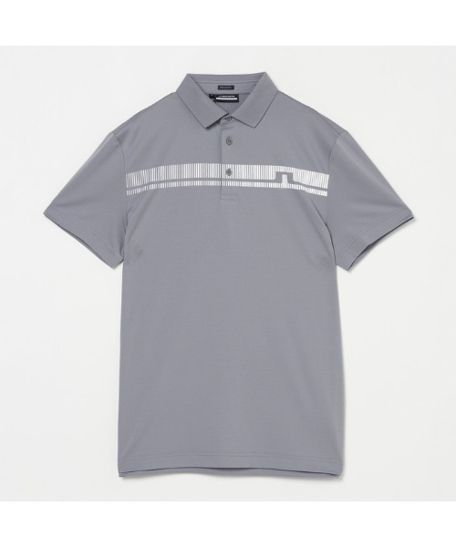 J.LINDEBERG/GOLF】ブリッジロゴプリント半袖ポロ