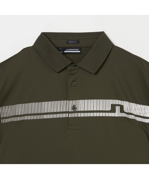 J.LINDEBERG（ジェイリンドバーグ）の「【J.LINDEBERG/GOLF】ブリッジロゴプリント半袖ポロ（ポロシャツ・メンズ・ブラック/カーキ/オレンジ/ホワイト/グレー/ブルー/ネイビー/レッド・46）」の12枚目の写真