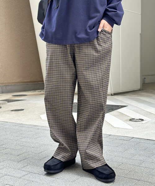 CPCM(シーピーシーエム)の「【ふわもこ】チェックイージーパンツ(その他パンツ・レディース・ブラウン/グリーン/ネイビー/ブラック・MEDIUM/LARGE)」の3枚目の写真
