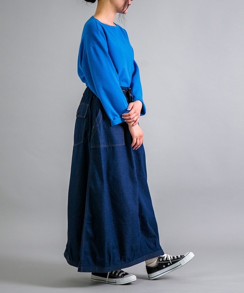 OMNIGOD womens / オムニゴッド] エプロンデニム パラシュート