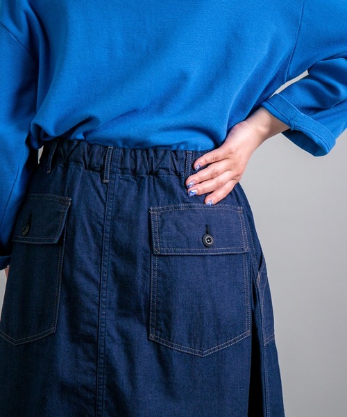 OMNIGOD womens / オムニゴッド] エプロンデニム パラシュート
