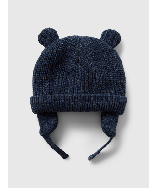 GAP（ギャップ）の「裏ボア くまさんビーニー (ベビー)（ニットキャップ/ビーニー・キッズ・ブルー/ナチュラル/ピンク・6-12M/3-6M/0-3M）」の5枚目の写真