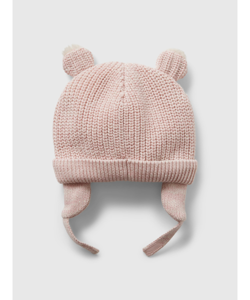 GAP（ギャップ）の「裏ボア くまさんビーニー (ベビー)（ニットキャップ/ビーニー・キッズ・ブルー/ナチュラル/ピンク・6-12M/3-6M/0-3M）」の6枚目の写真