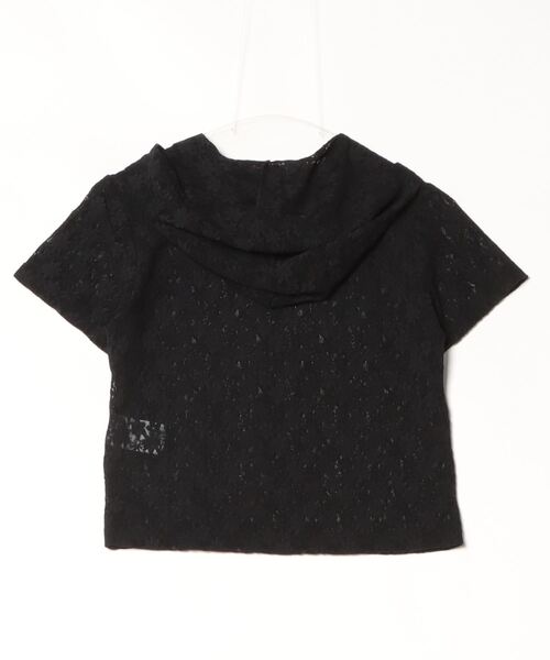 atmos pink(アトモスピンク)の「atmos pink Lace Short Sleeves Hoodie / アトモス ピンク レース ショート スリーブ フーディ(Tシャツ/カットソー・レディース・ブラック/ホワイト・FREE)」の12枚目の写真
