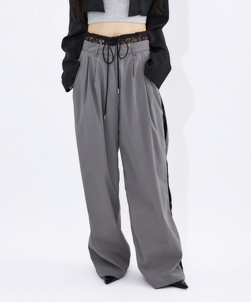 セール】lace double waist pants / レースダブルウエストパンツ
