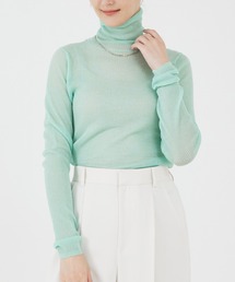 qualite | シャイニーリブニット(ニット/セーター)